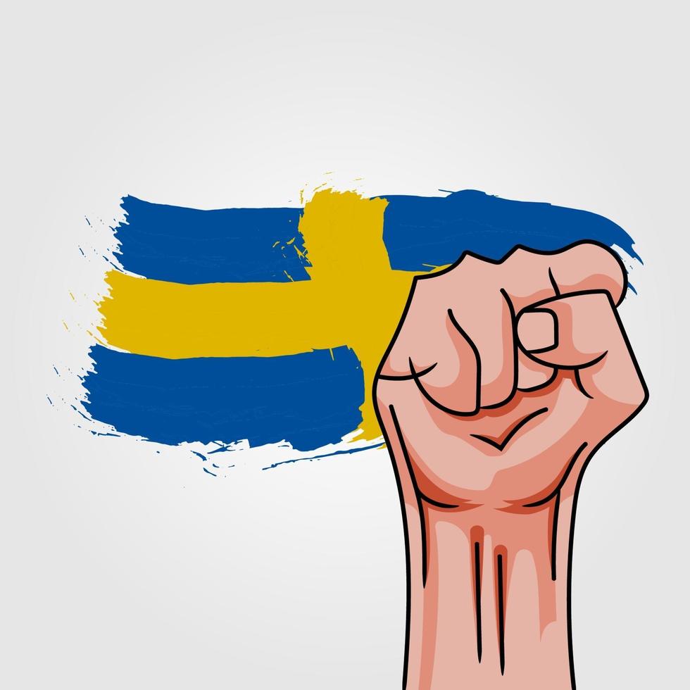 Sweden National Day. Celebrated annually on June 6 in Sweden. Happy national holiday of freedom. Swedish flag. vector