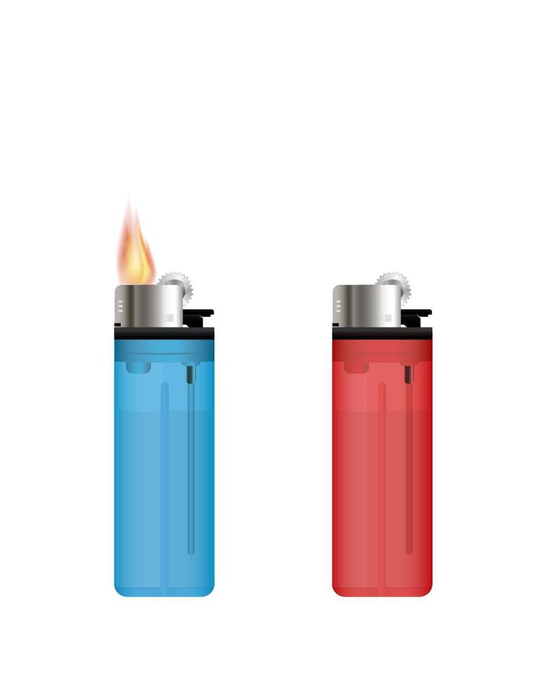 Lighters on a white background vector