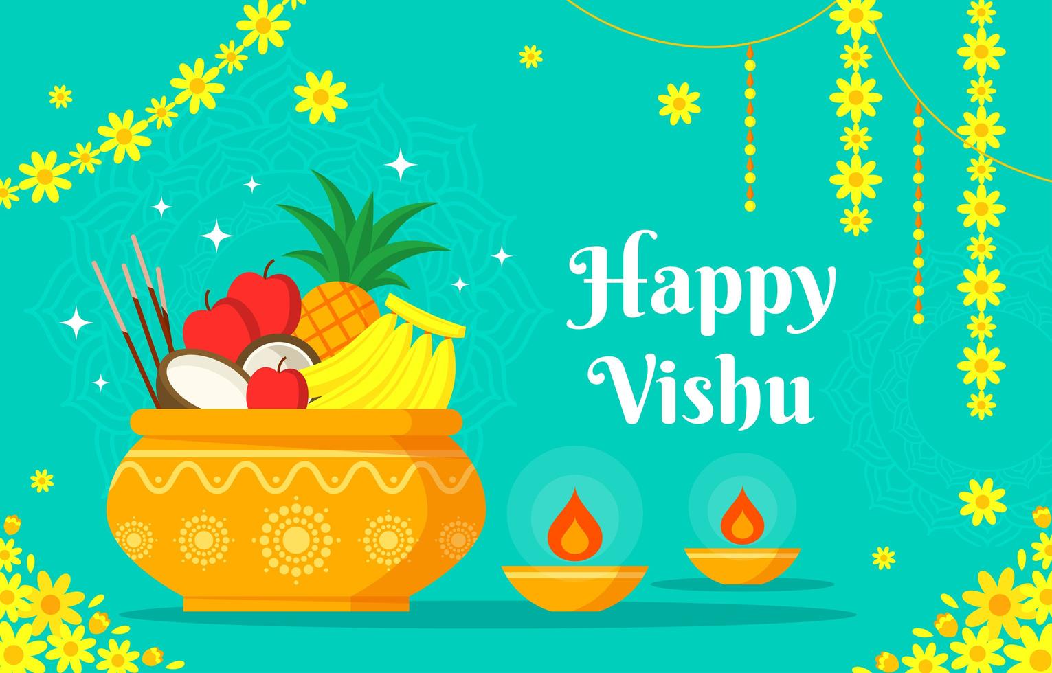 Happy Vishu Background Design 2282899 Vector Art at Vecteezy