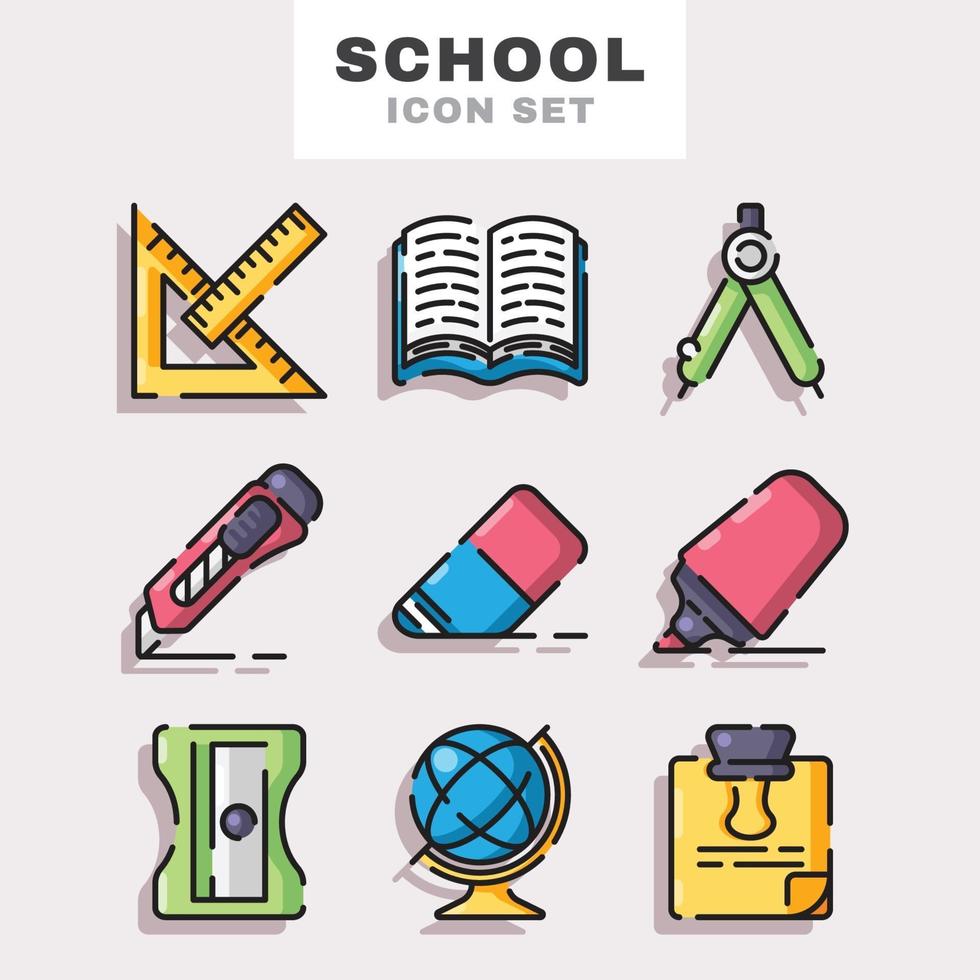 School Icon Set vector