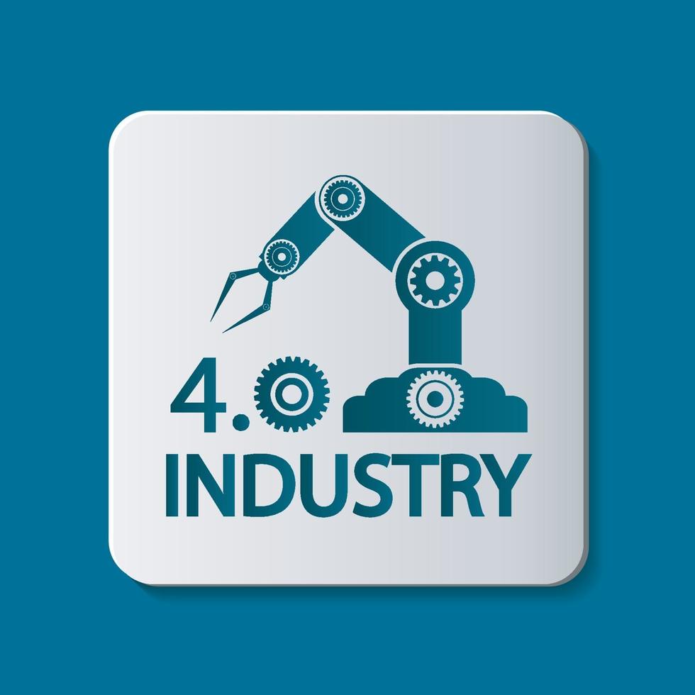 Icono de la industria 4.0, concepto de tecnología ilustración vectorial. vector