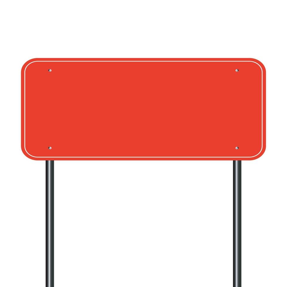 Señal de carretera roja, letrero negro sobre fondo blanco. vector