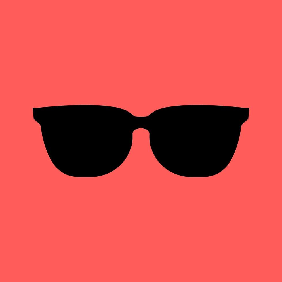 Sunglasses black Icon on red background.vector illustration vector