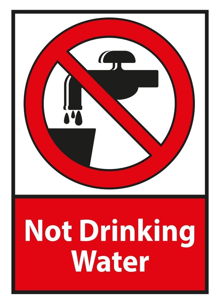 Not Drinking Water Symbol sign isolated on white background vector
