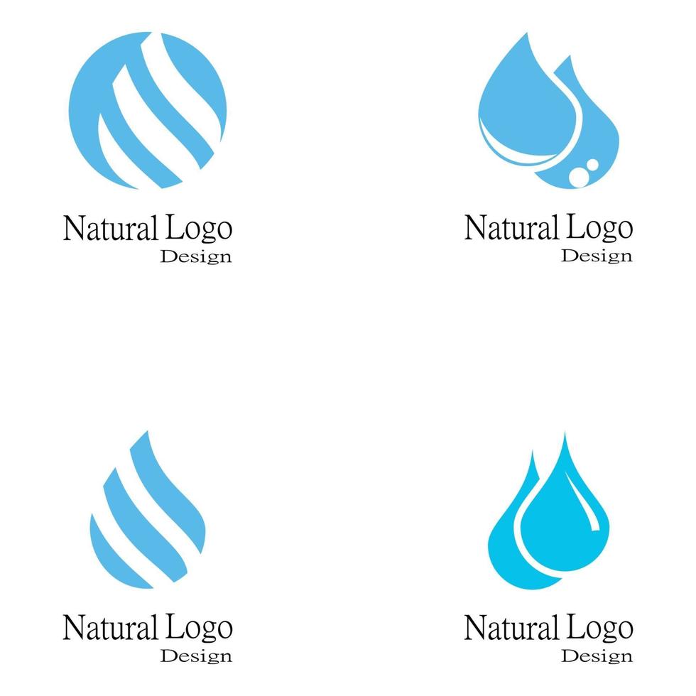 Diseño de ilustración de vector de plantilla de logotipo de gota de agua