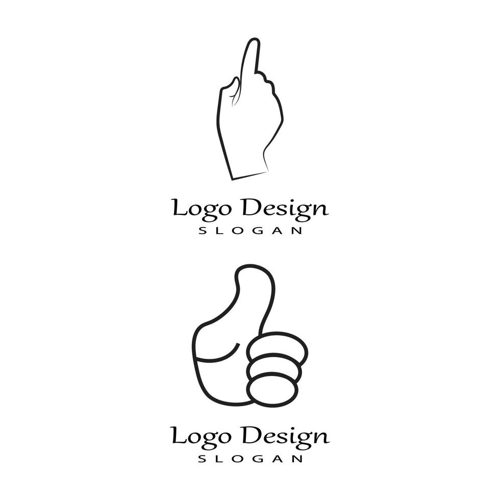 Vector Cartoon Hand Sign. Comics Clip art