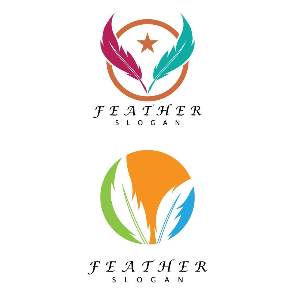 Feathers Logo Template vector symbol nature