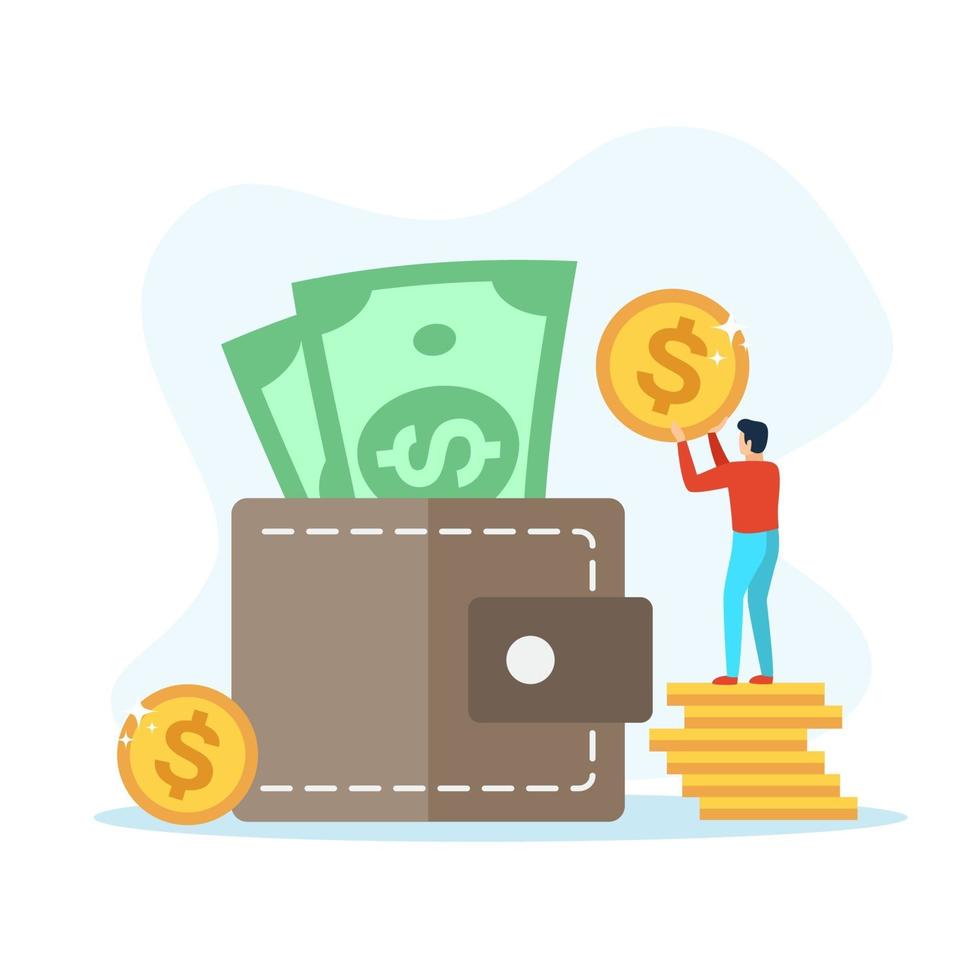 People save money in a large piggy bank vector