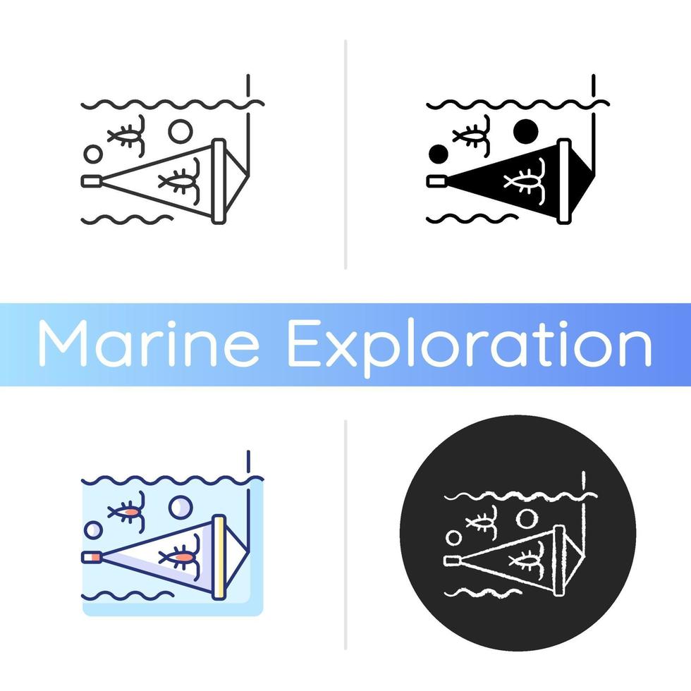 Zooplankton net icon vector