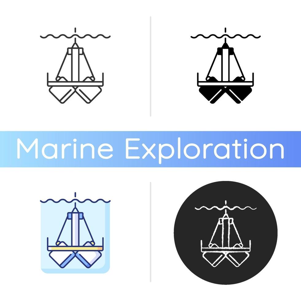 Sediment sampling icon vector