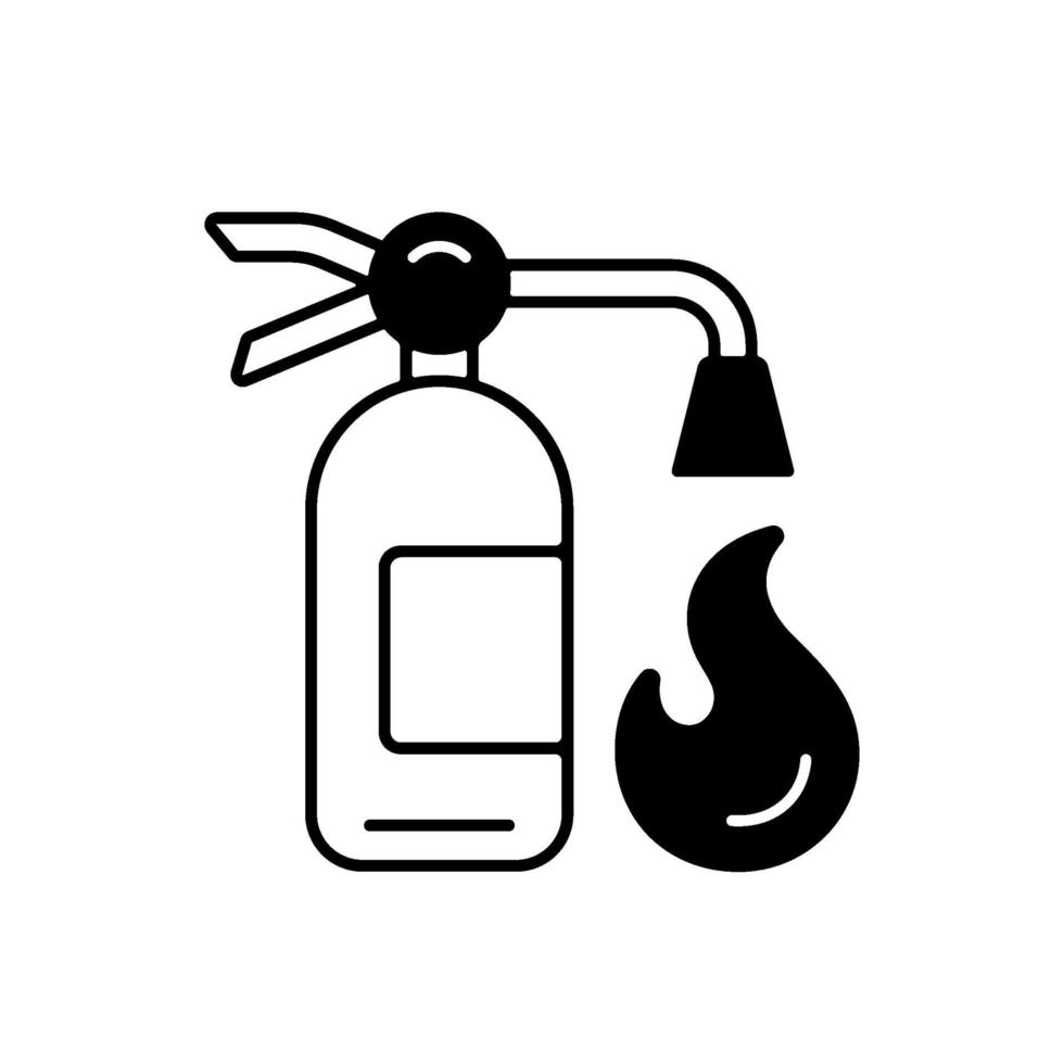 Fire extinguisher linear icon vector