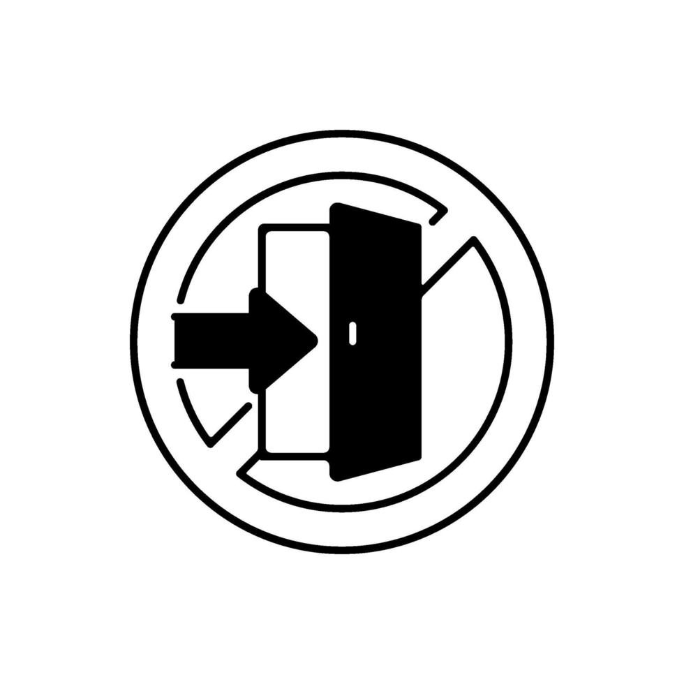 Do not enter linear icon vector