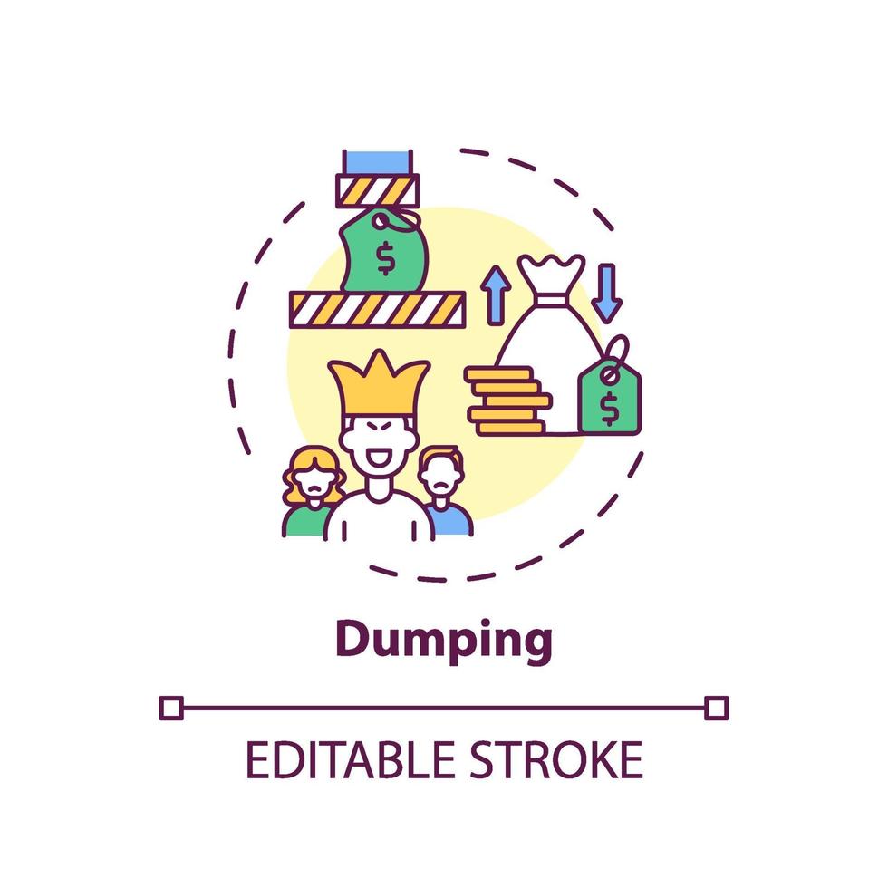 Dumping concept icon vector