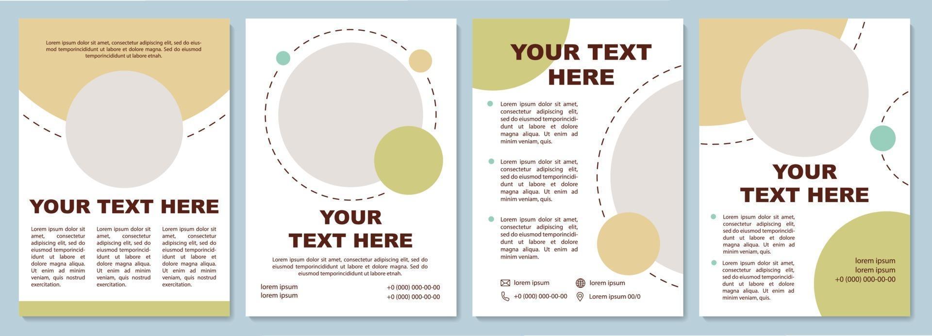 Blank geometric brochure template vector