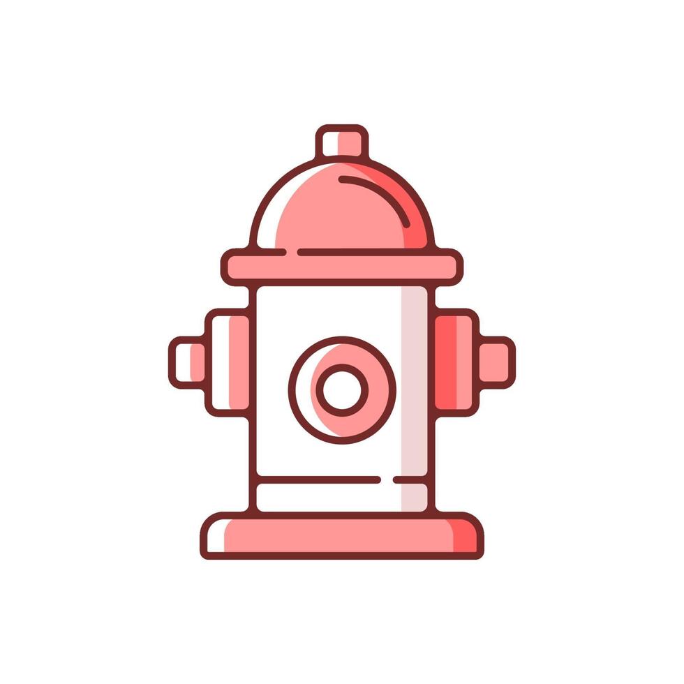 Icono de color rgb de boca de incendios vector