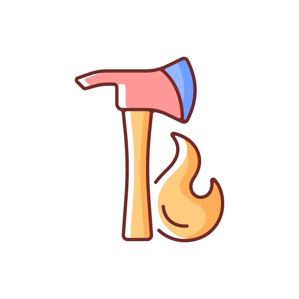 Pulaski axe RGB color icon vector