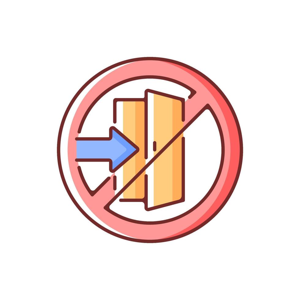 Do not enter RGB color icon vector