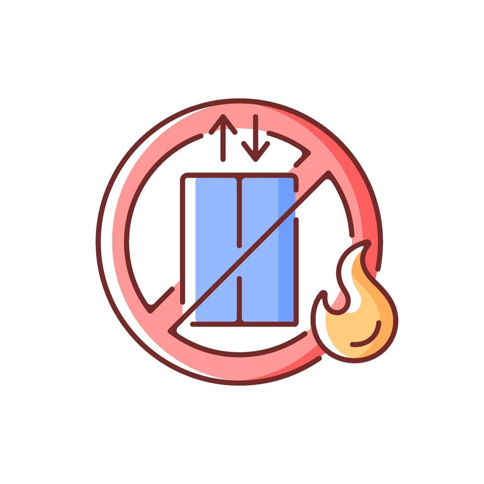 Do not use elevator RGB color icon vector