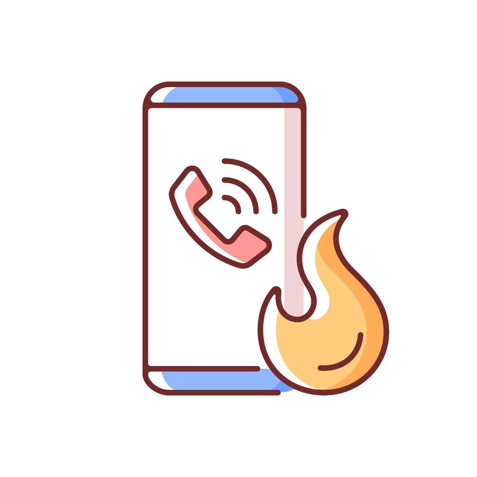 Call in case of emergency RGB color icon vector