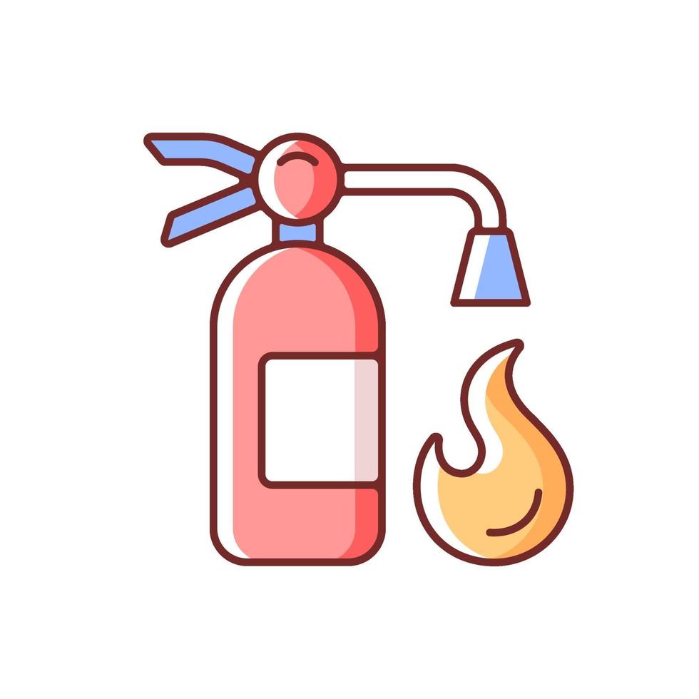 Fire extinguisher RGB color icon vector