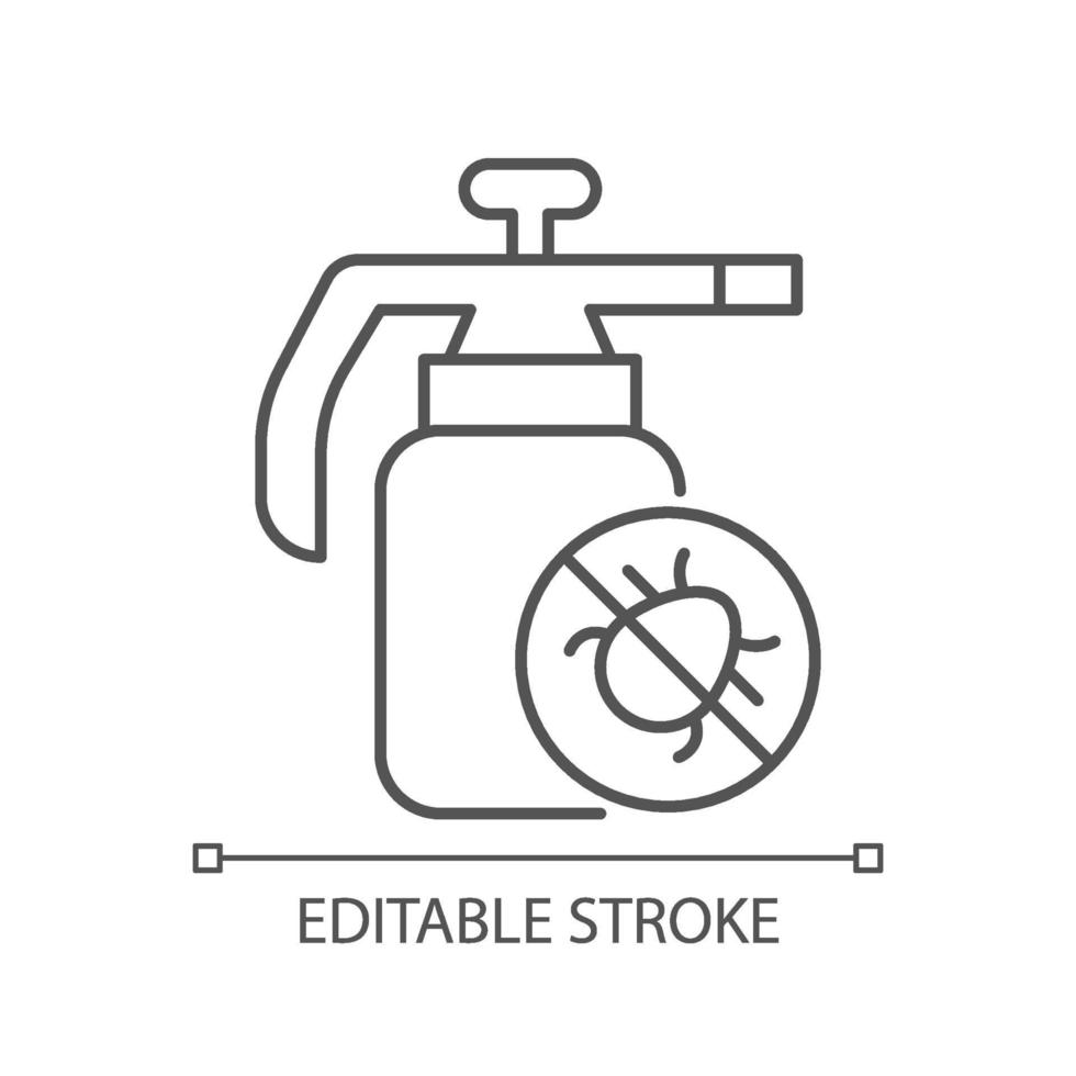 Pesticides linear icon vector