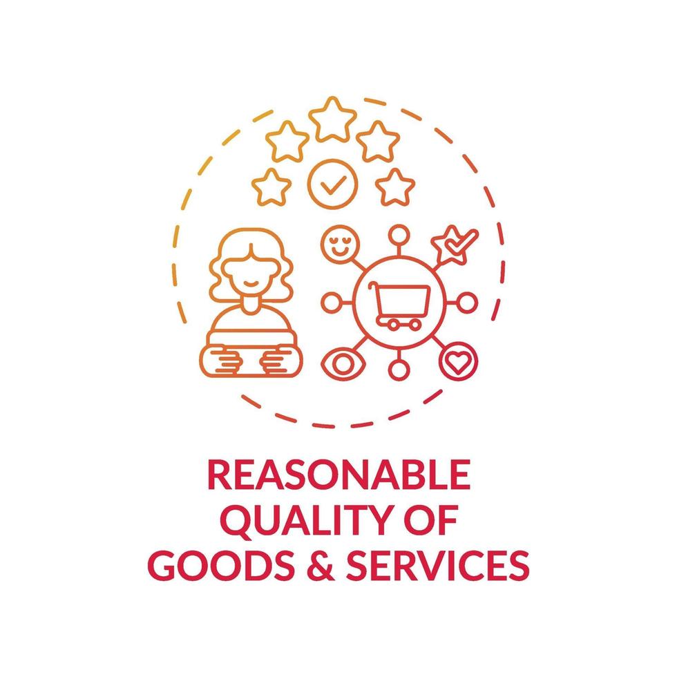 Reasonable goods and services quality concept icon vector