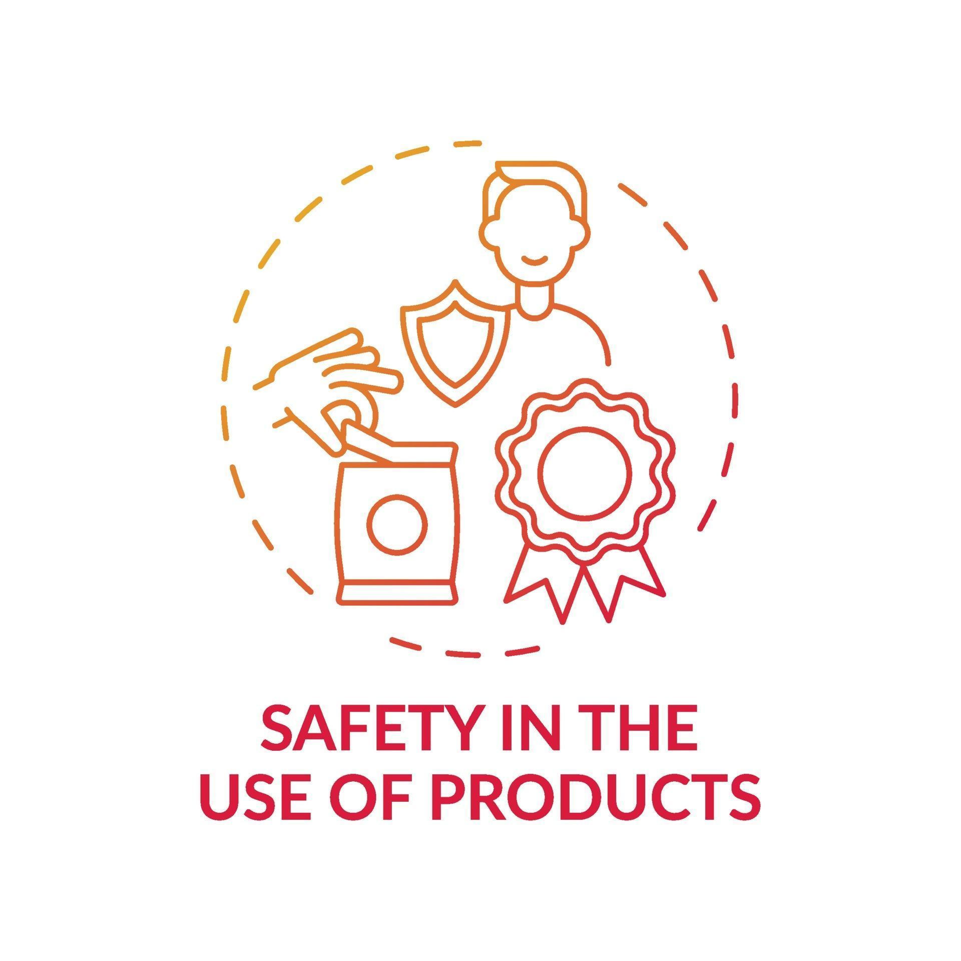 Safety in products use concept icon 2283642 Vector Art at Vecteezy