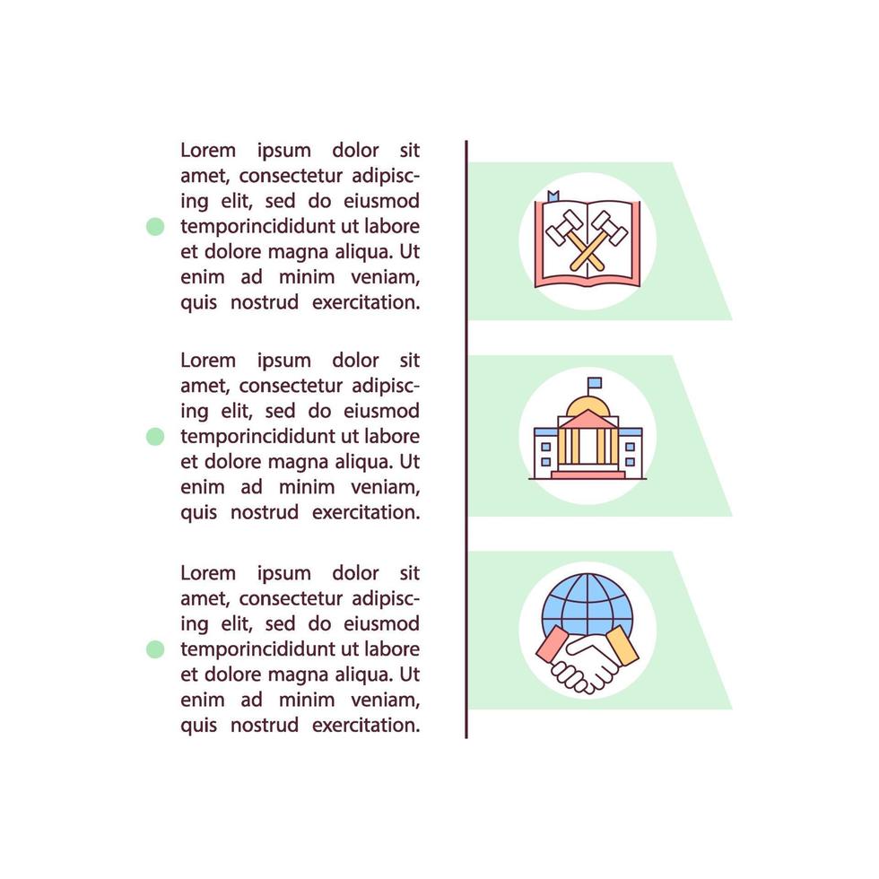 Legislation concept line icons with text vector