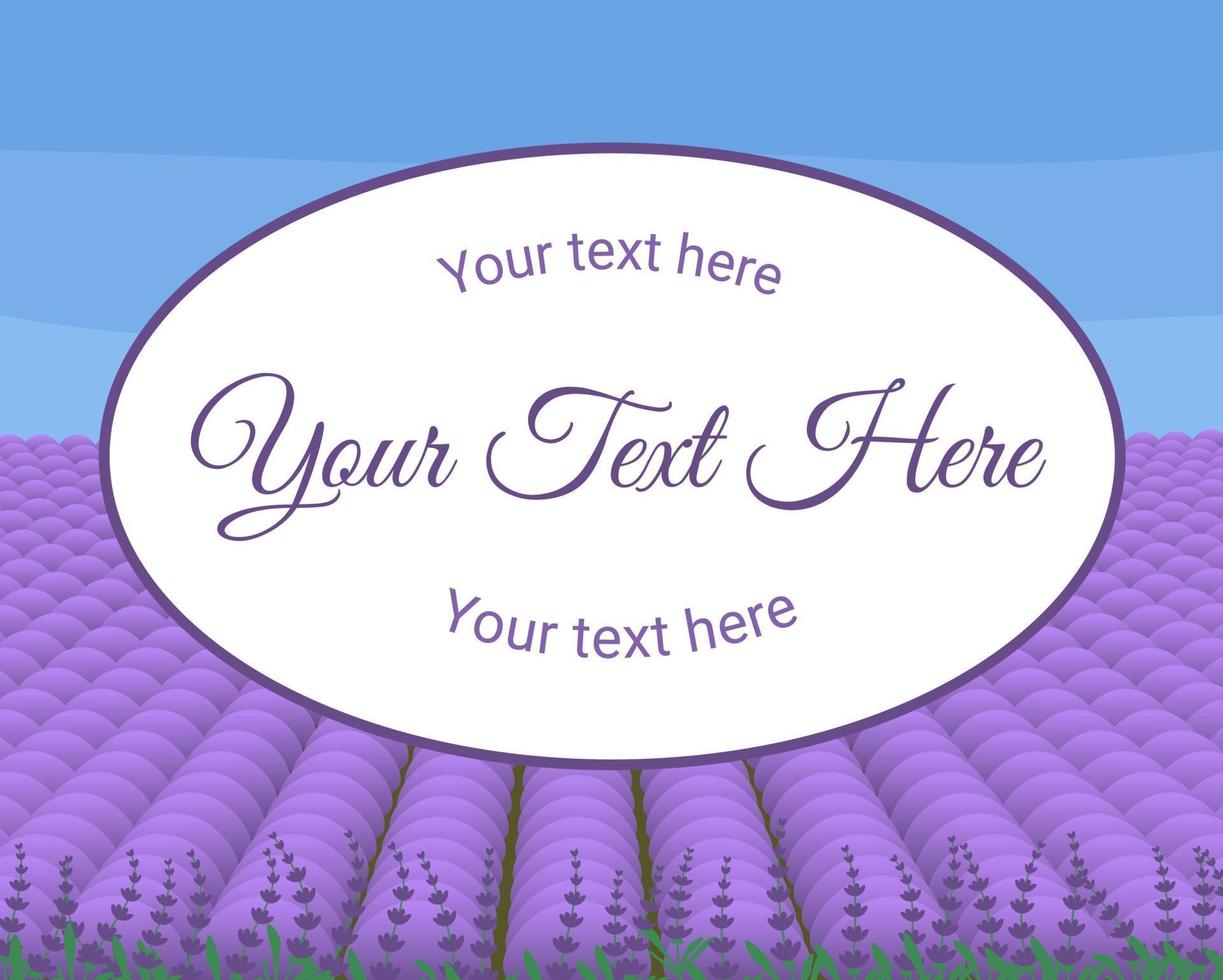 Lavender field banner. Concept vector illustration. Abstract landscape. Perfect for website, advertisment or flyer