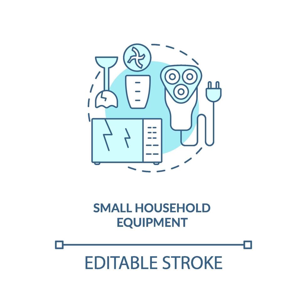 Small household equipment concept icon vector