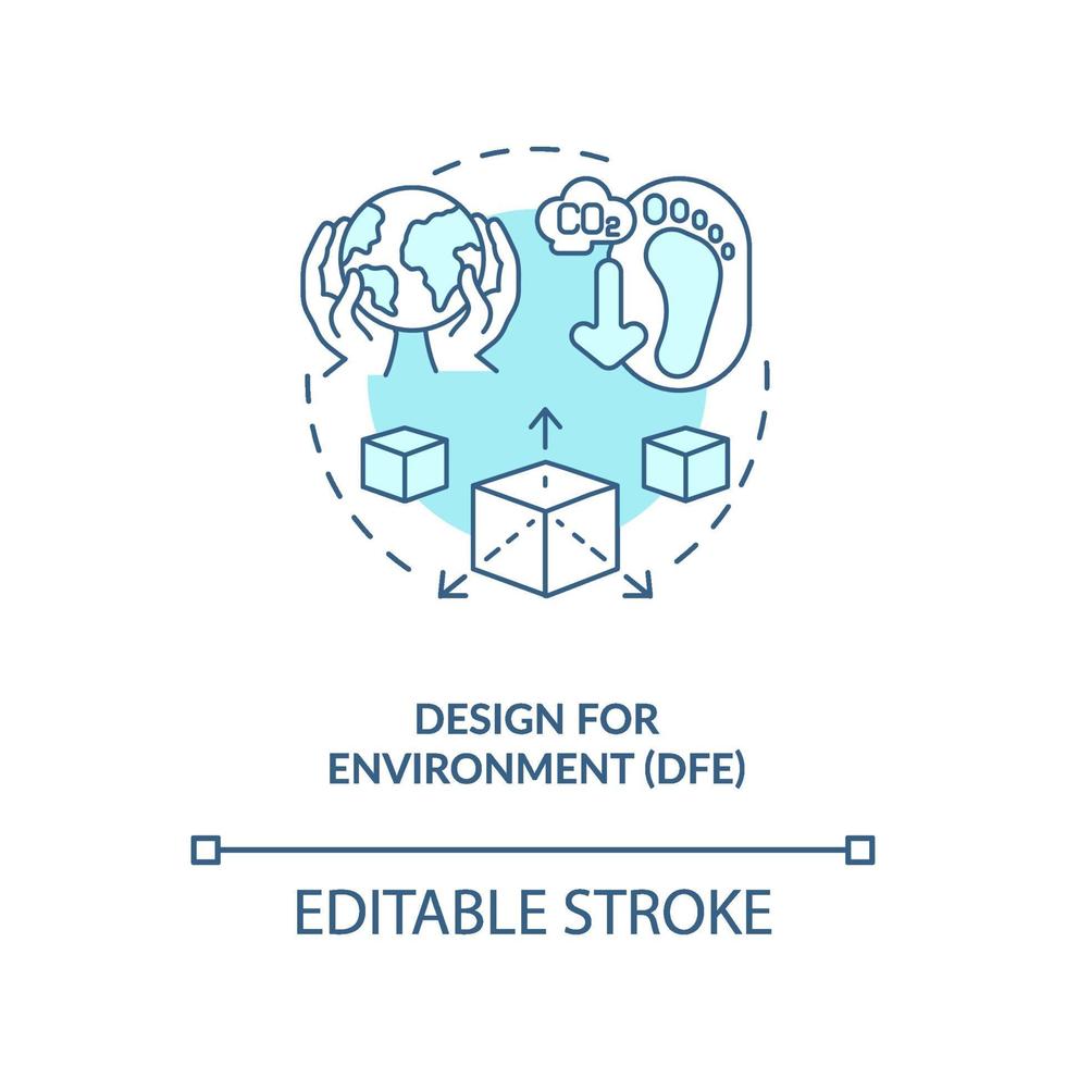 Design for environment concept icon vector