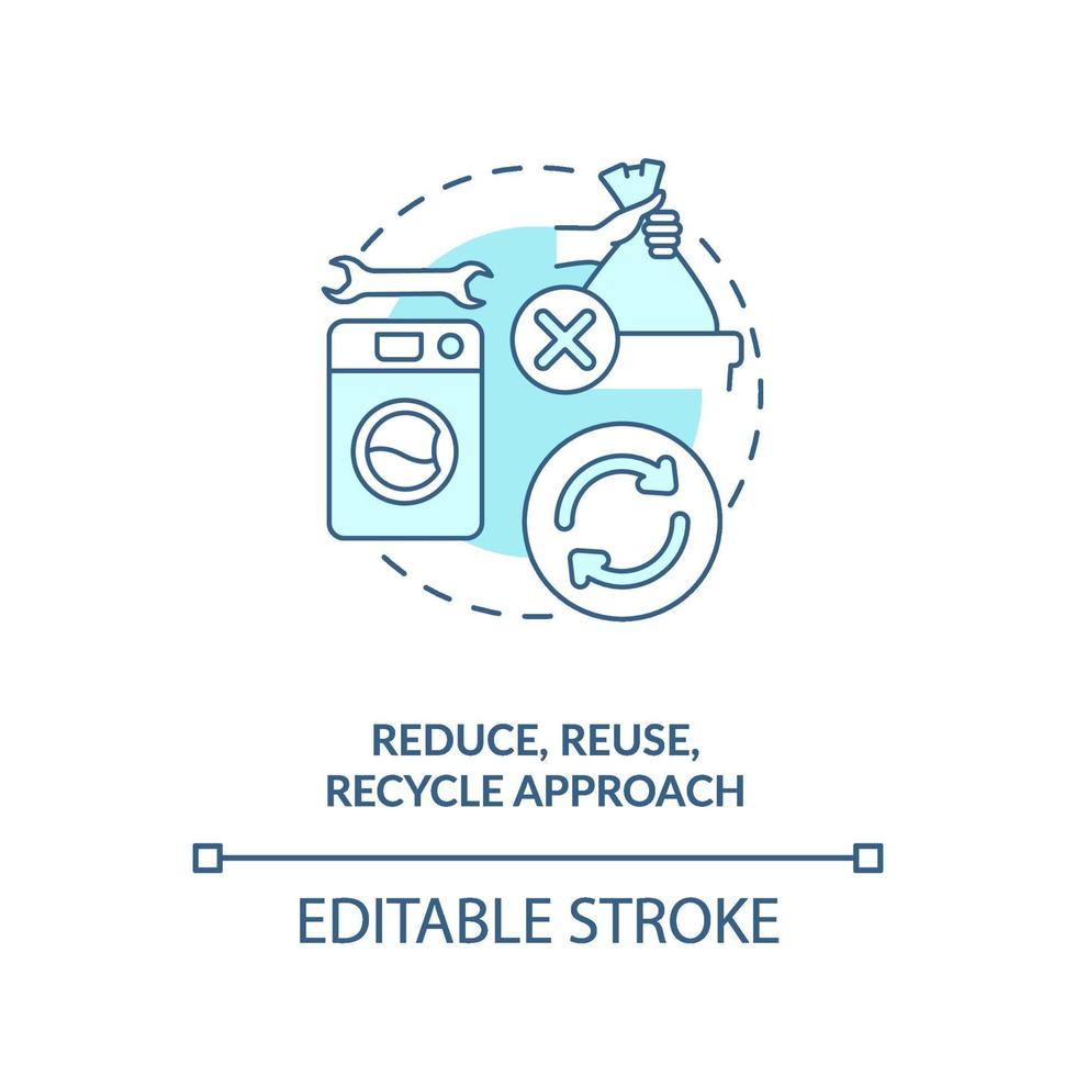 Reduce, reuse, recycle approach concept icon 2283705 Vector Art at Vecteezy