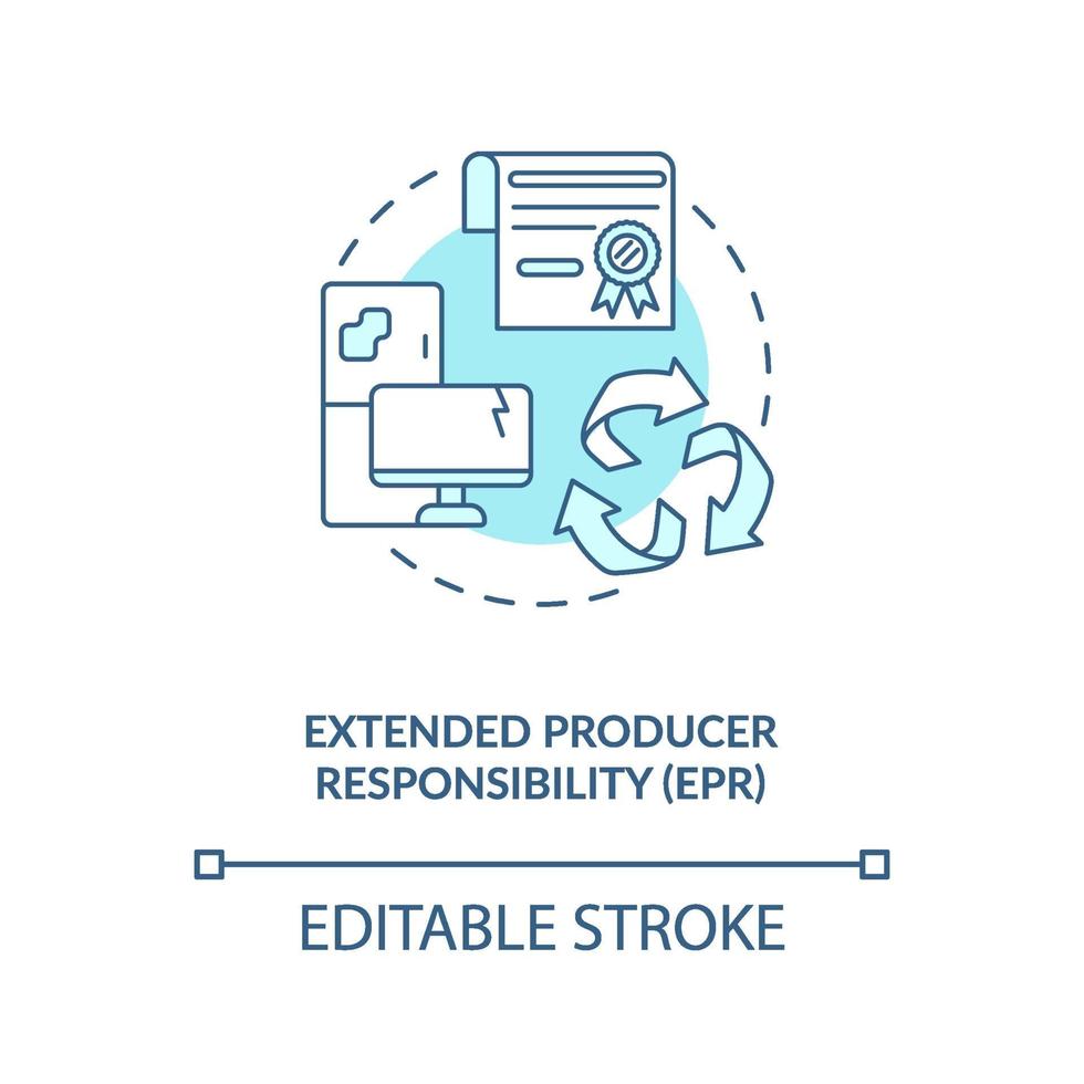 Extended producer responsibility concept icon vector