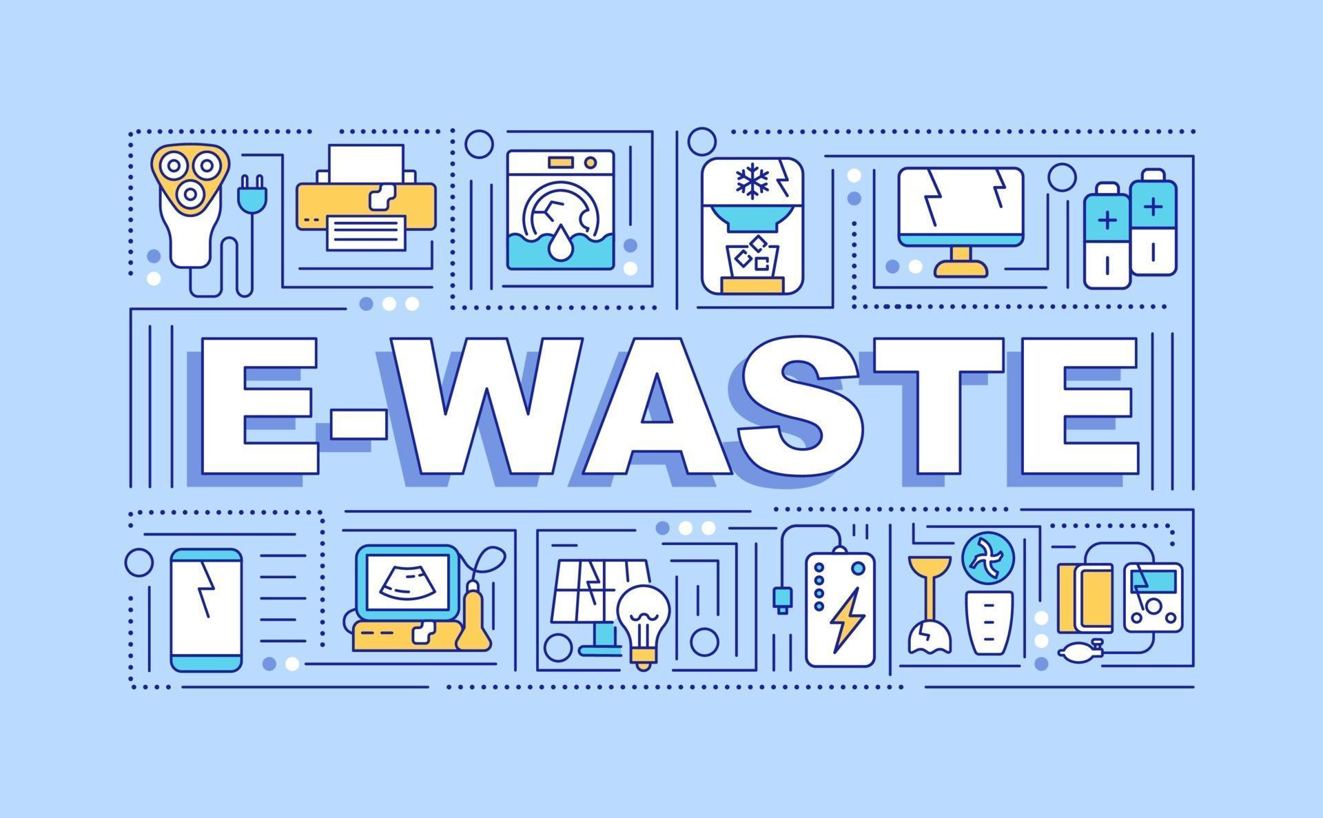 Ewaste word concepts banner 2283711 Vector Art at Vecteezy