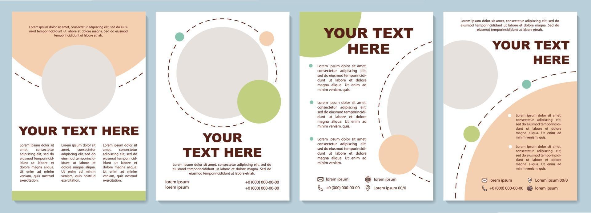 Modern geometric brochure template vector