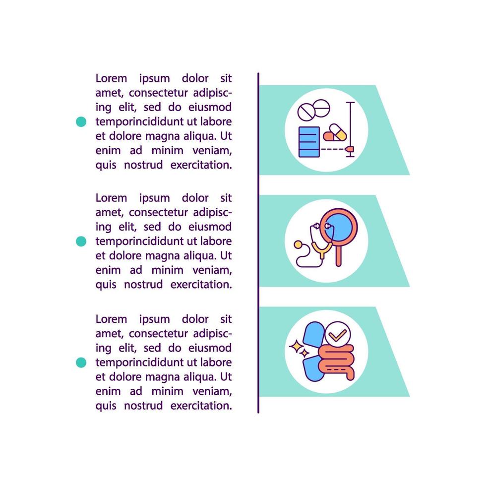 Clinical trials phases concept line icons with text vector