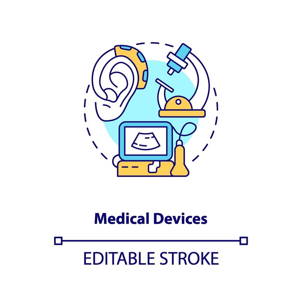 Medical devices concept icon vector