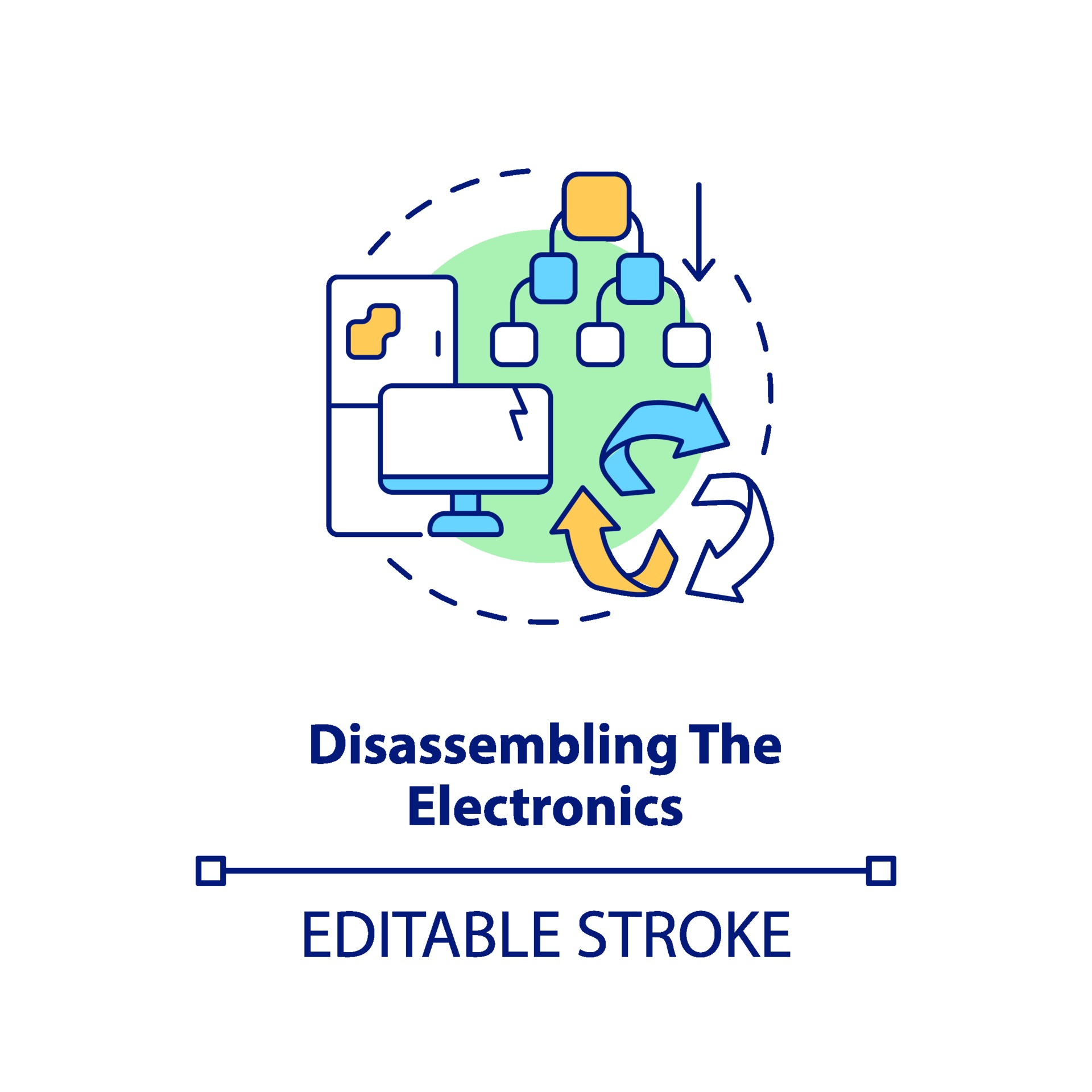 Disassembling electronics concept icon 2283898 Vector Art at Vecteezy