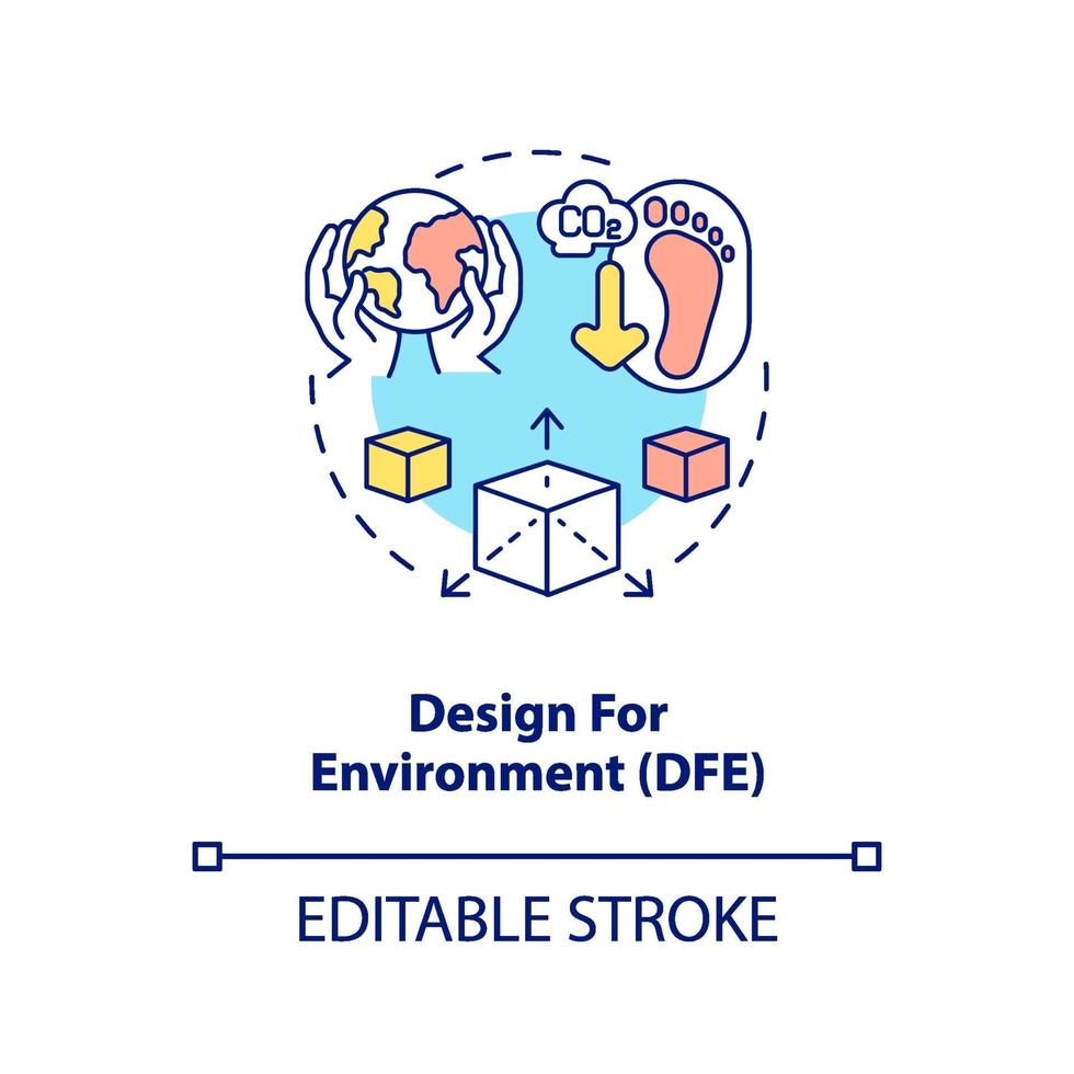 Design for environment concept icon vector