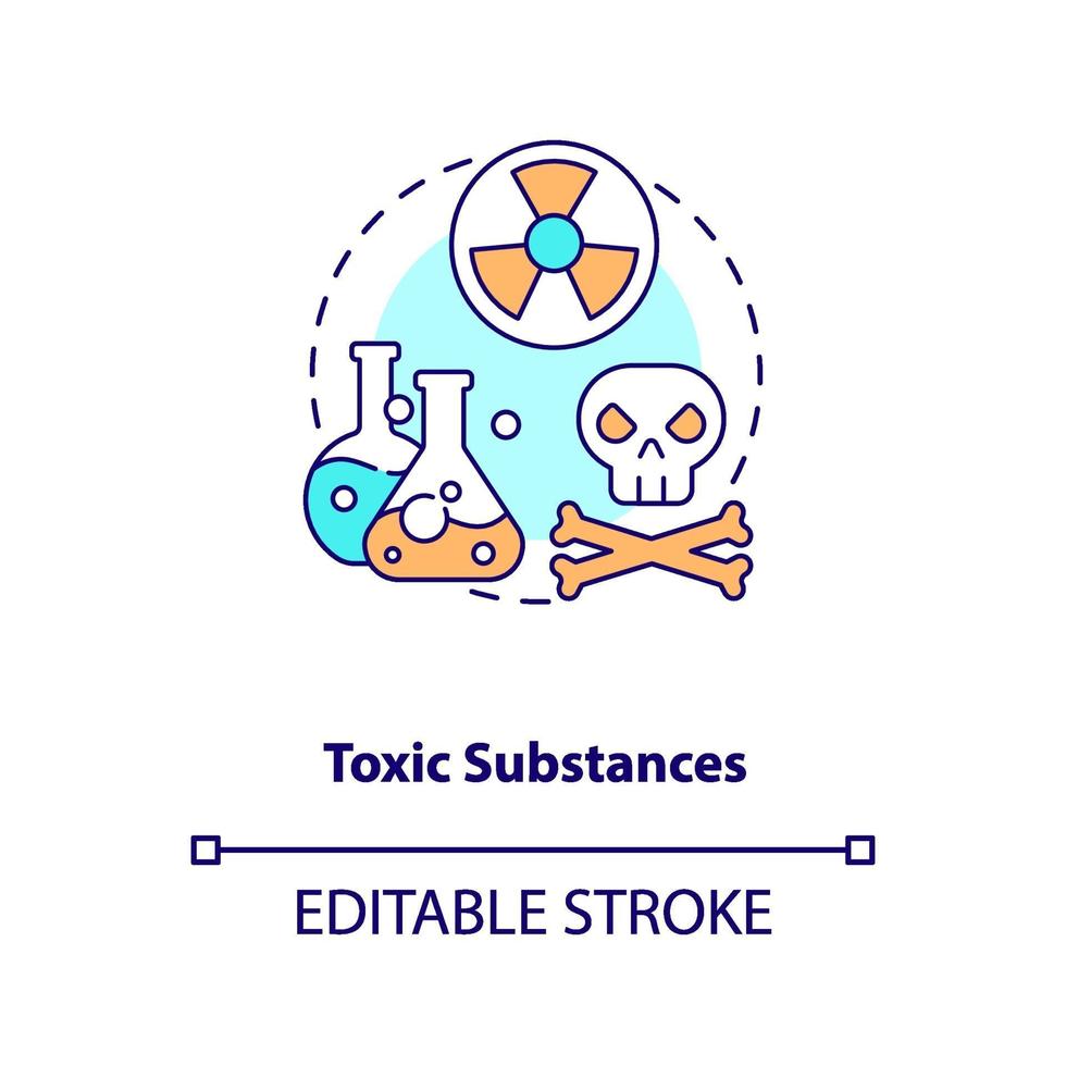 Toxic substances concept icon vector