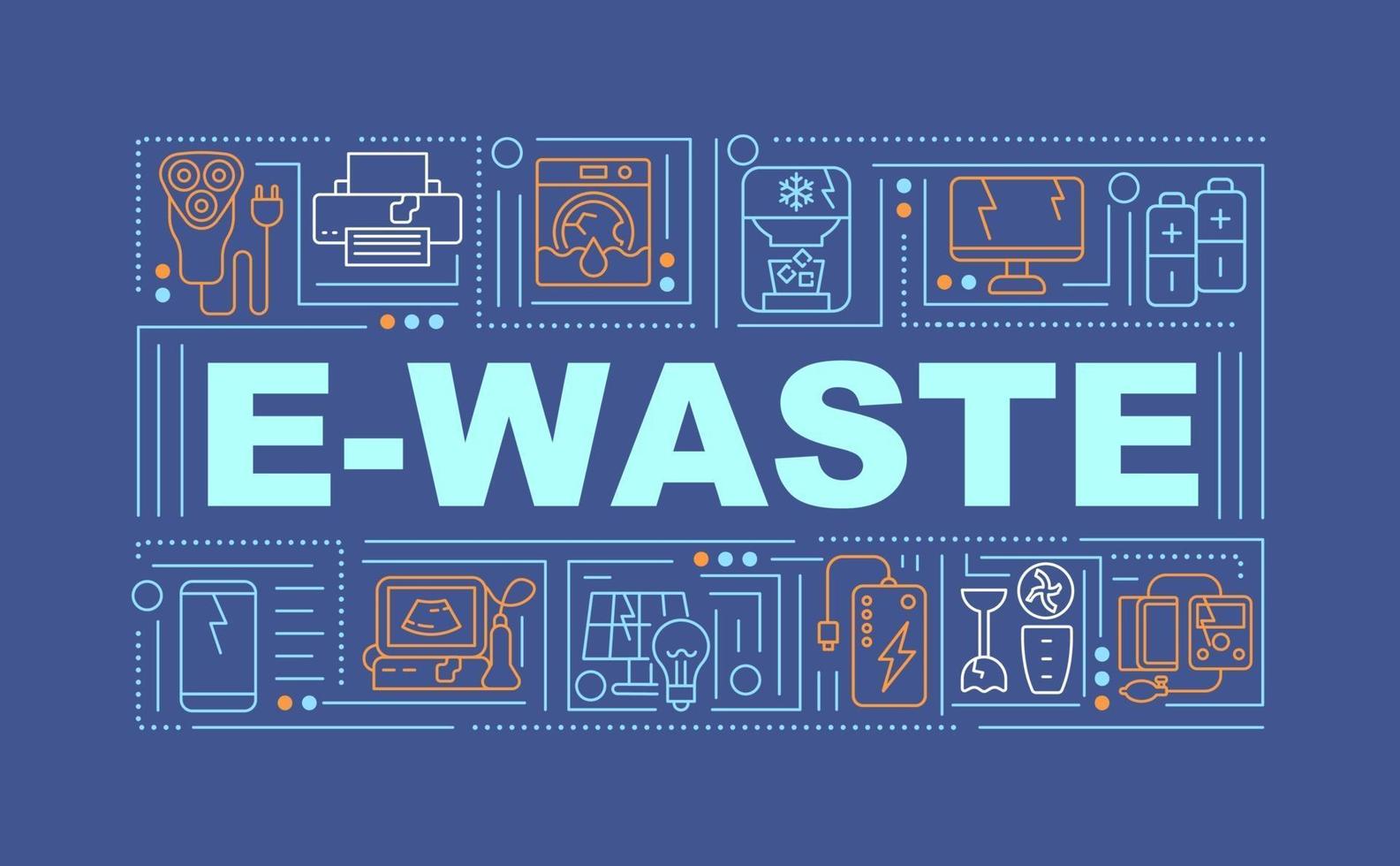 E-waste word concepts banner vector