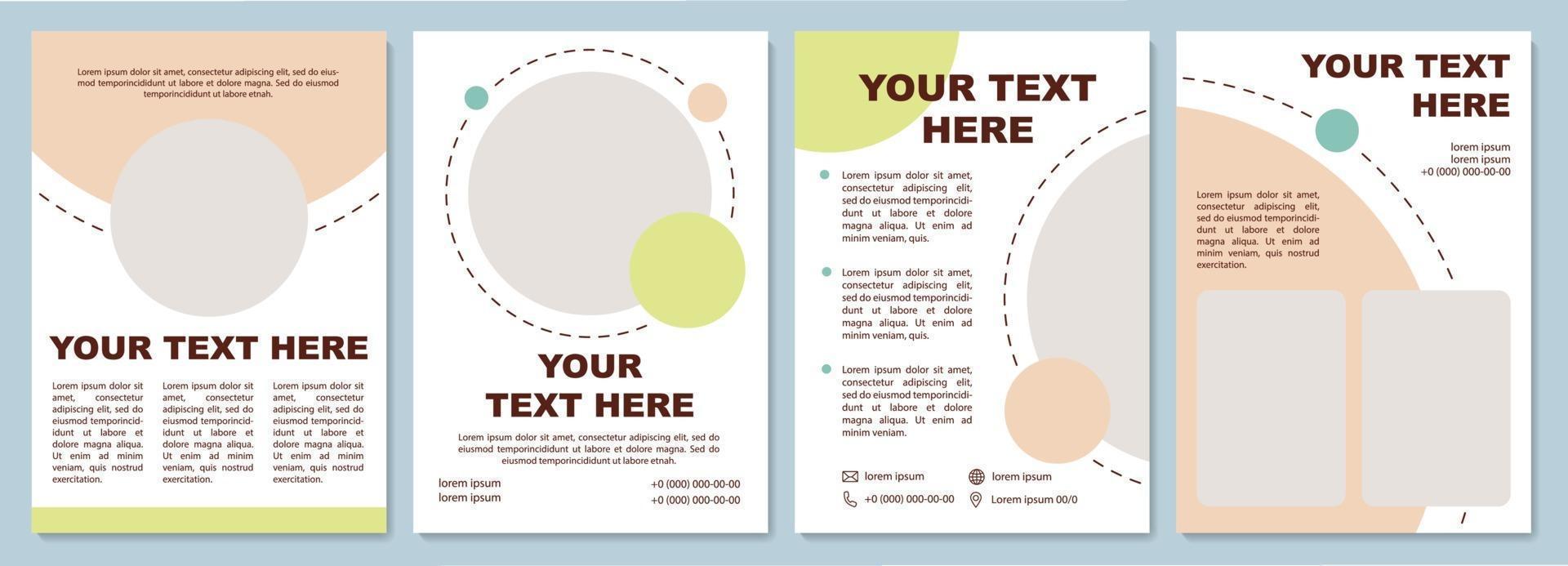 Corporate colored brochure template vector