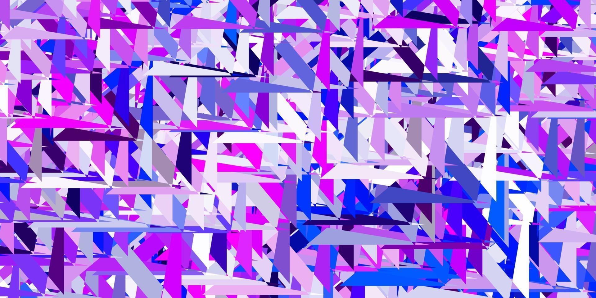 Light pink, blue vector background with triangles.