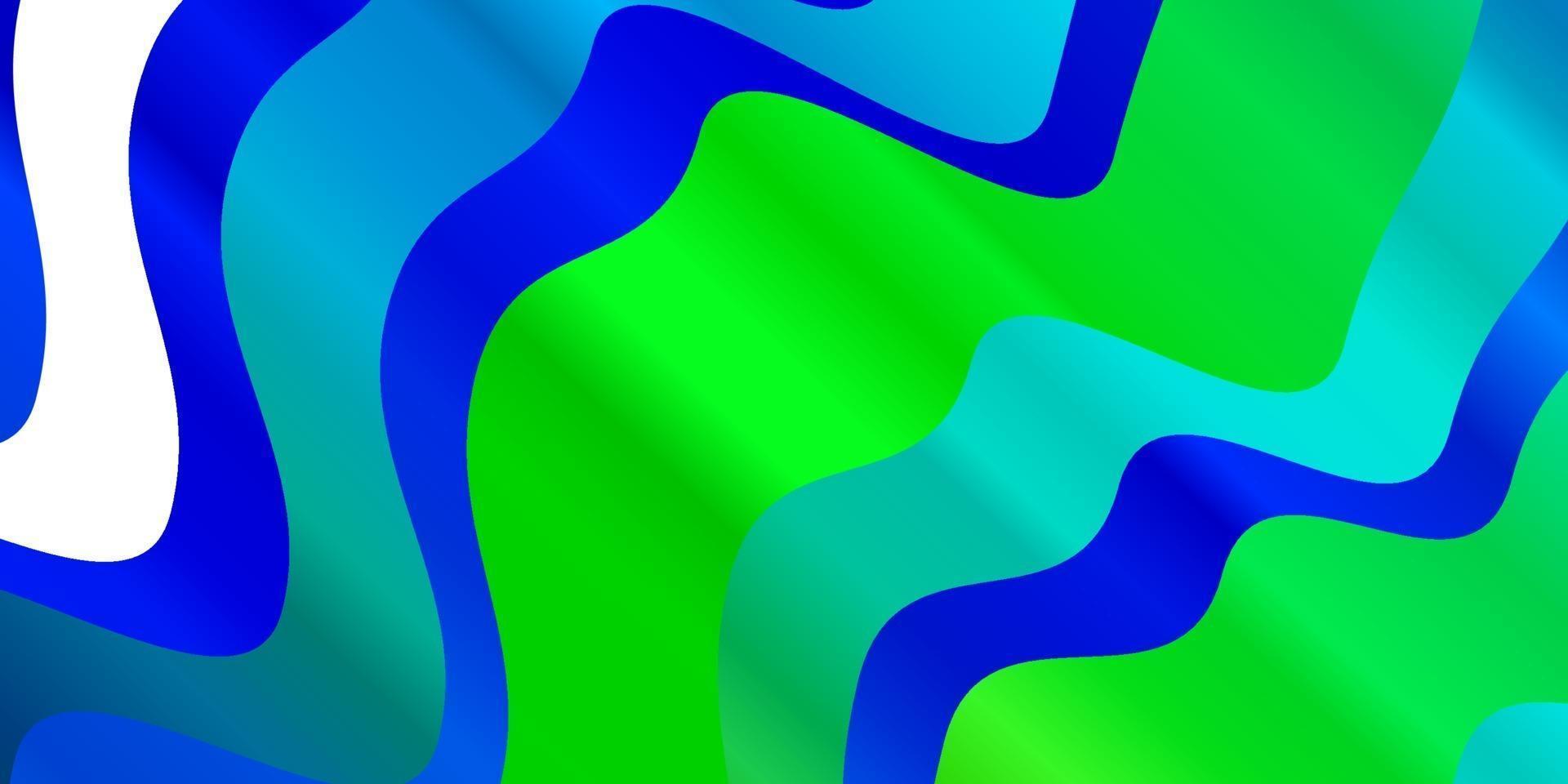 Fondo de vector azul claro, verde con líneas dobladas.