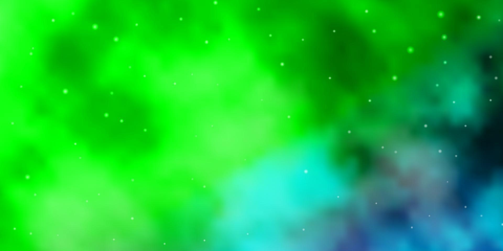 Light Blue, Green vector texture with beautiful stars.