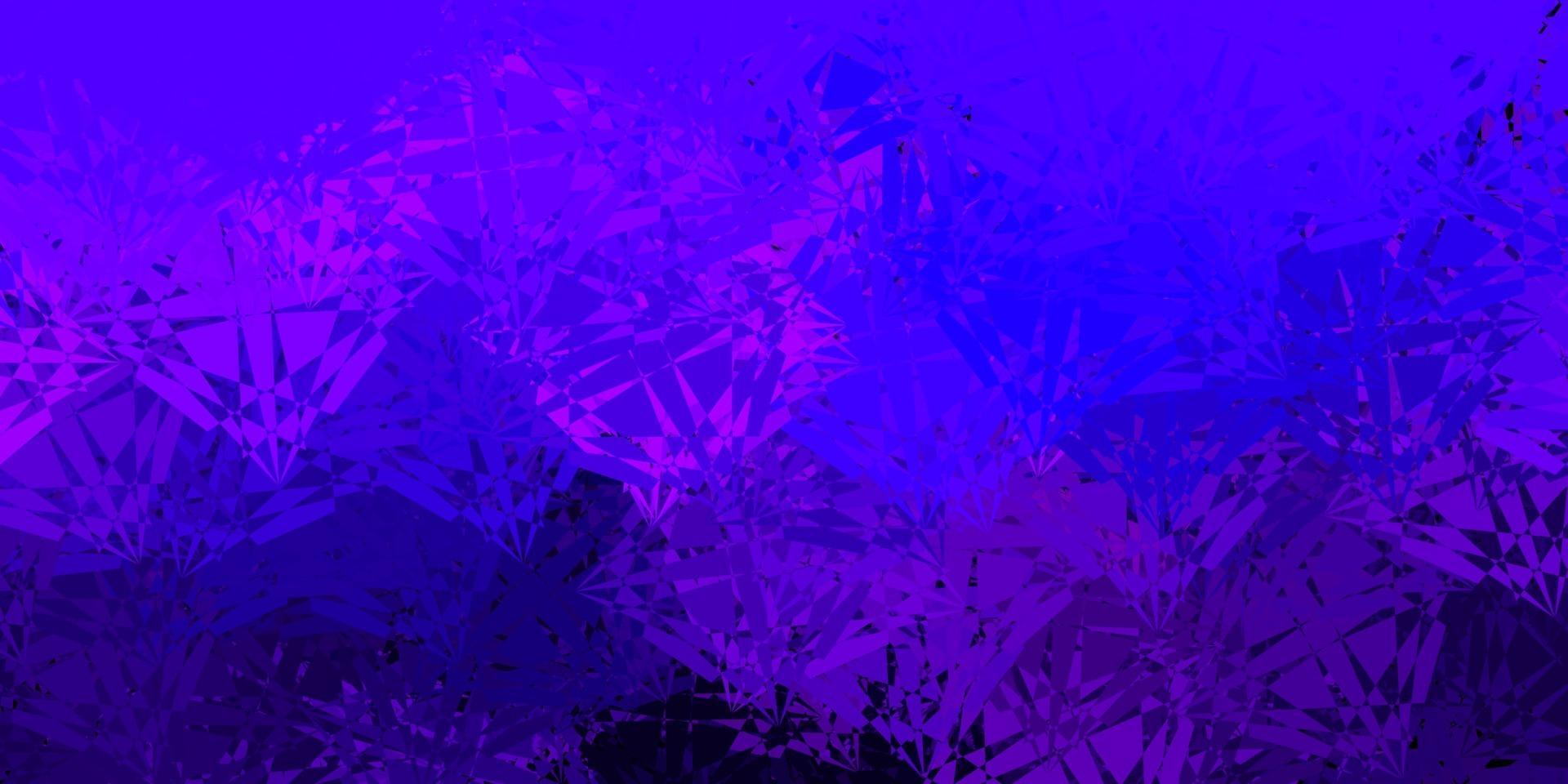 Dark Purple vector background with triangles.