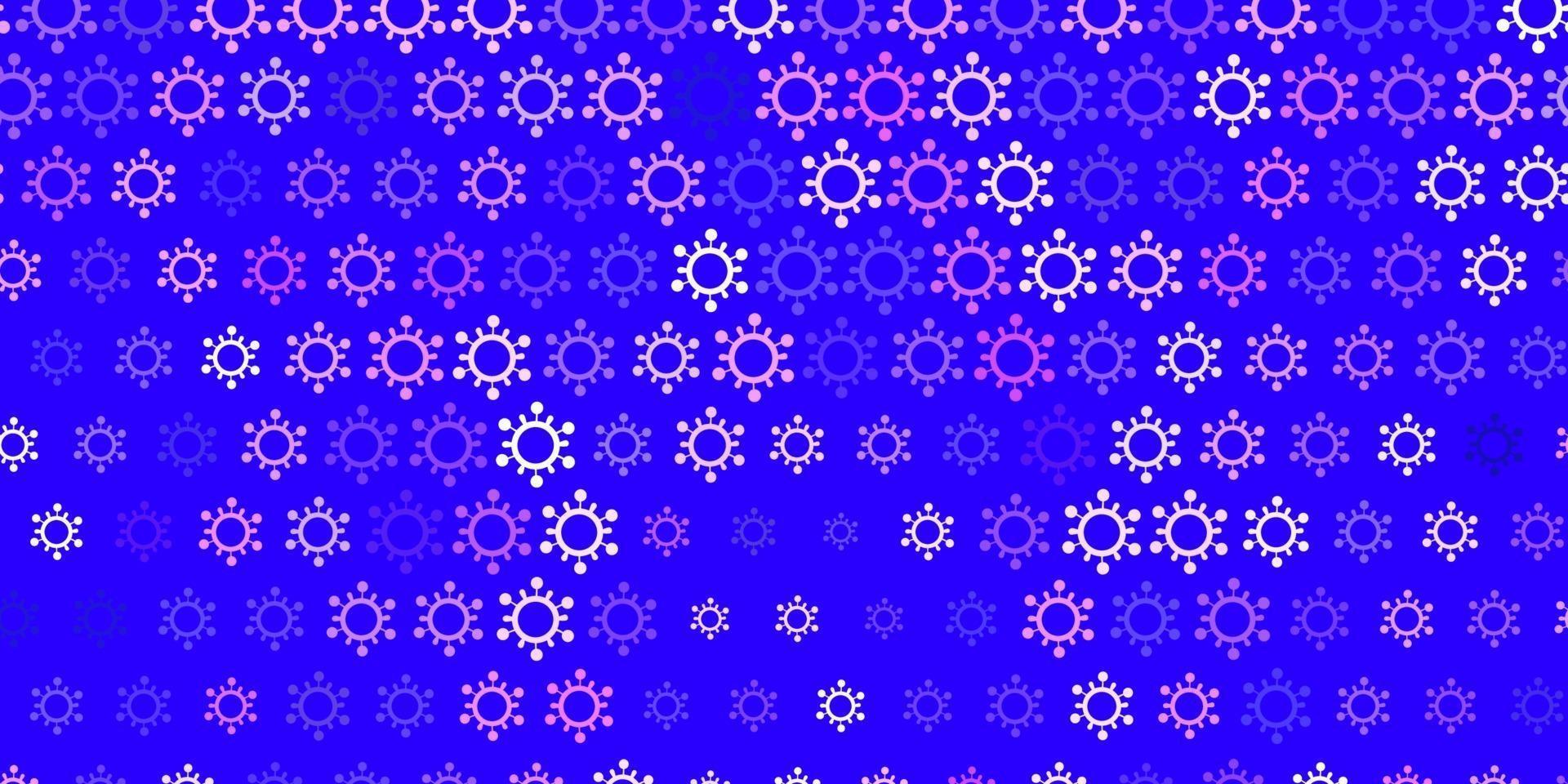 Light purple vector texture with disease symbols.