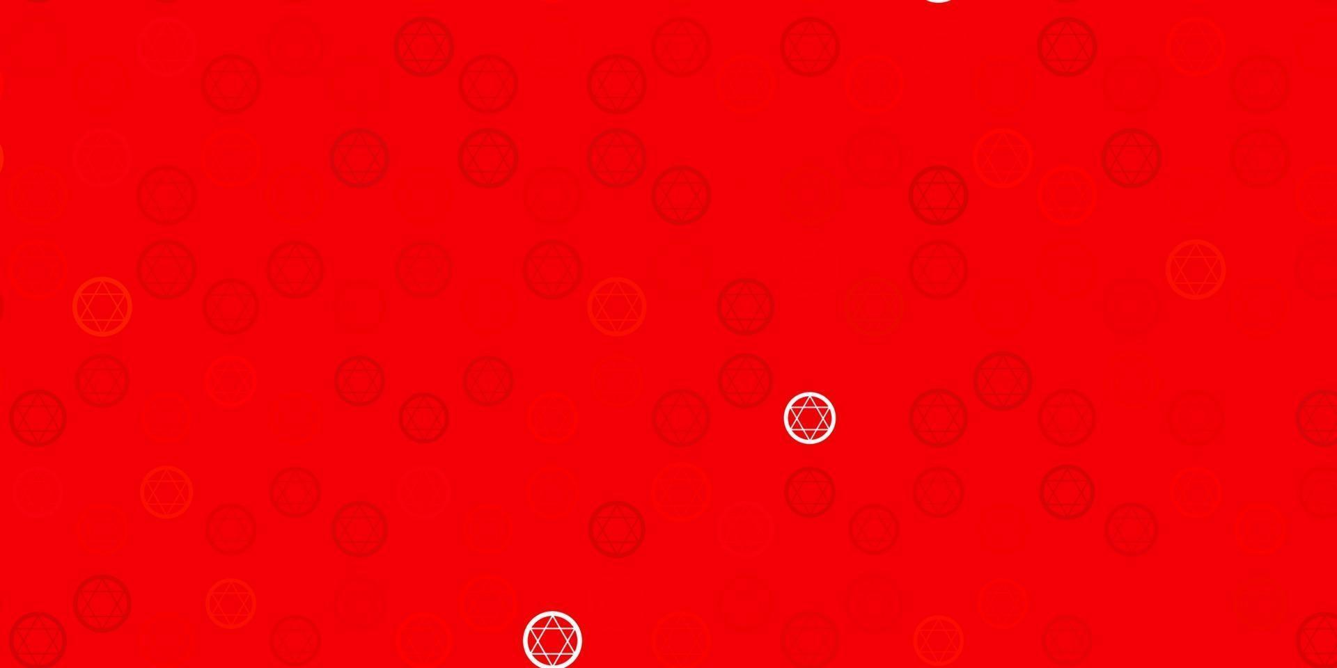 Light Red vector texture with religion symbols.