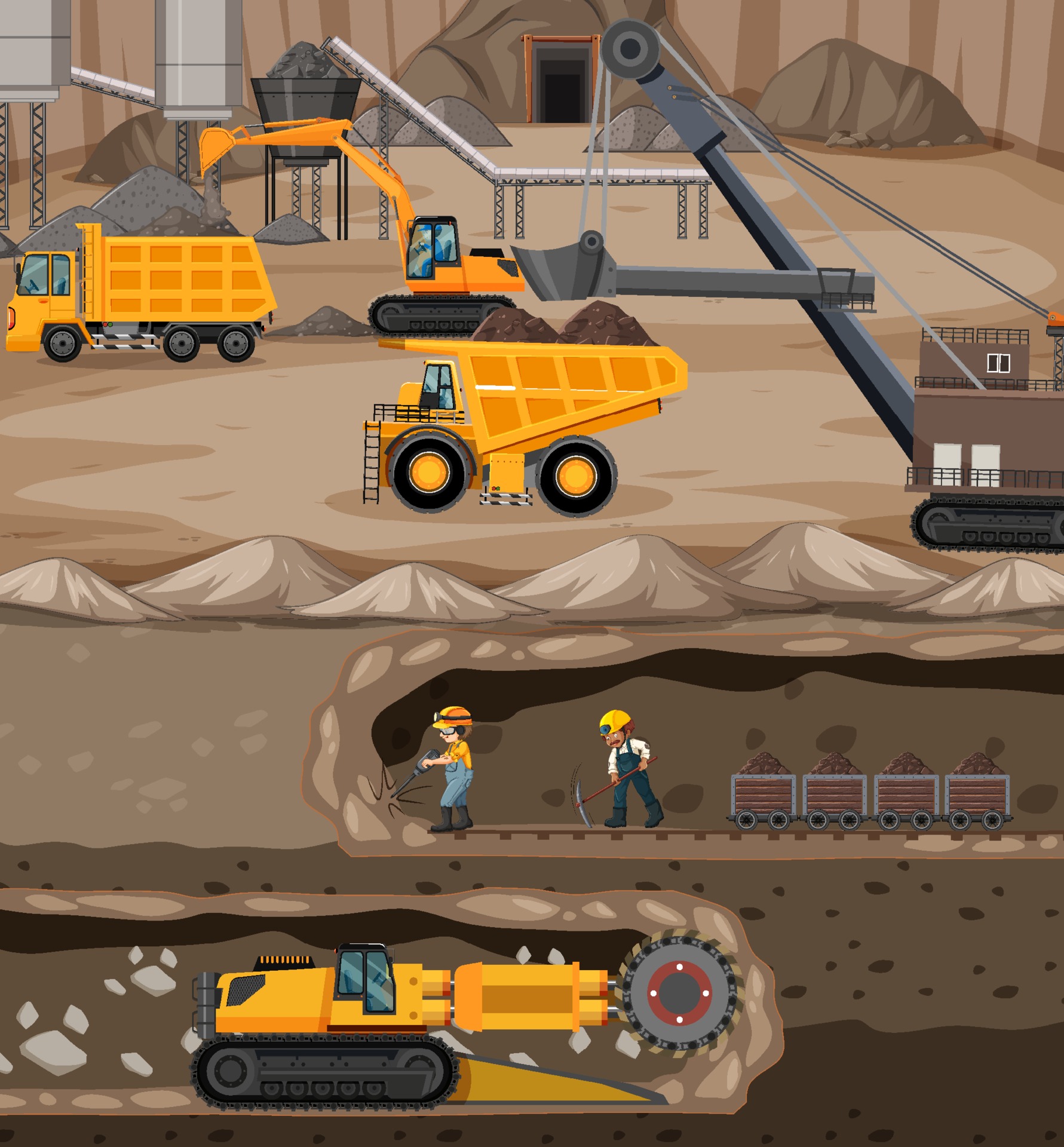 Underground Mining Vector Art, Icons, and Graphics for Free Download Underground Mining Vector Art, Icons, and Graphics for Free Download