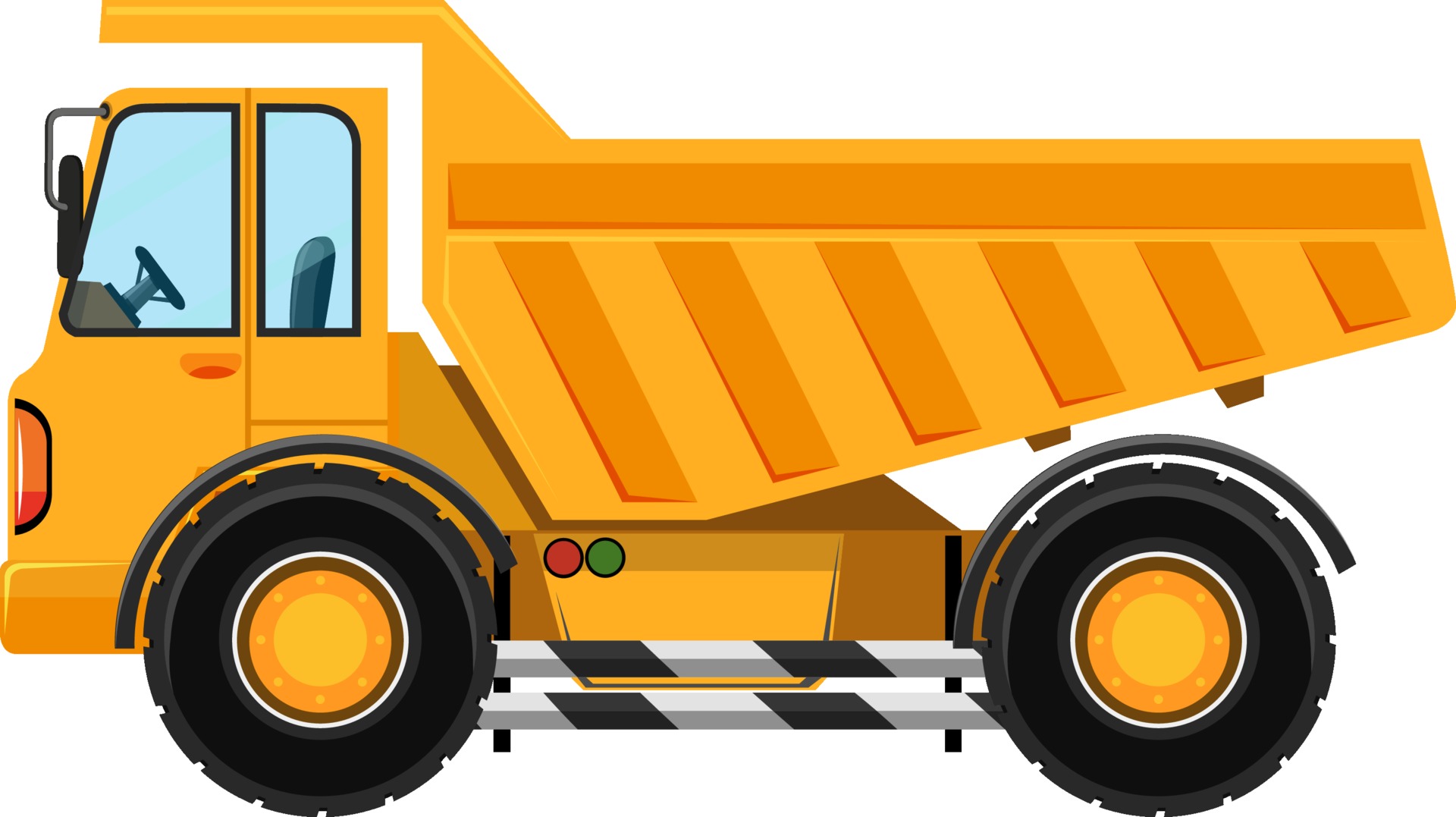 Heavy dump truck in cartoon style on white background 2284409 Vector Art at  Vecteezy